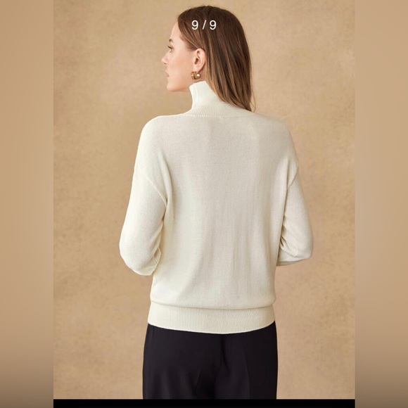 NWT Wool Mix Floral High Neck Sweater - Picture 4 of 4